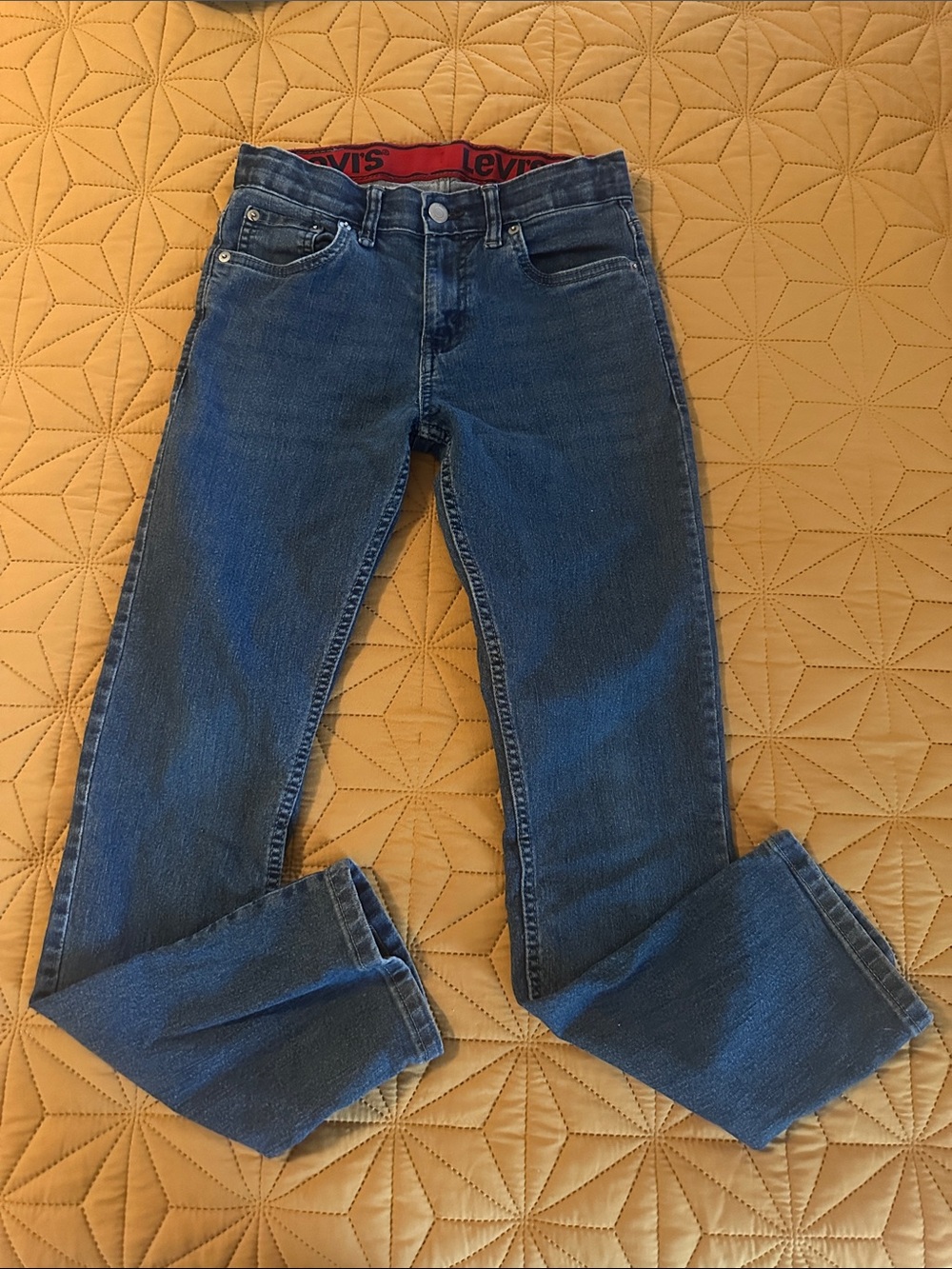 Levi's Boy’s 511 classic Blue Straight-Leg Jeans Sz 14 medium wash like new